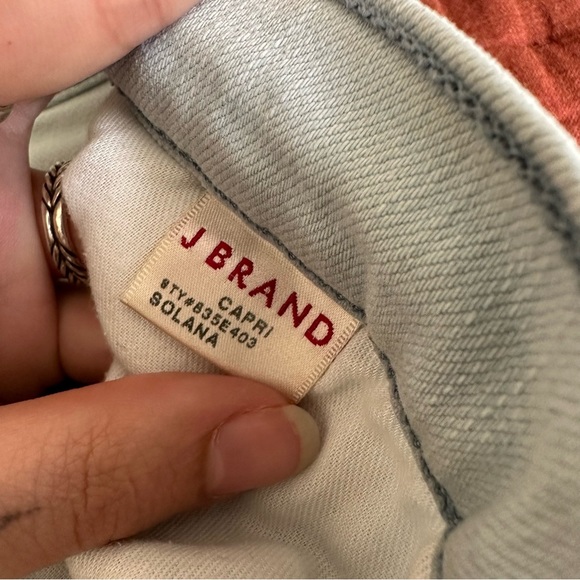 J Brand Mid Rise Crop Capri in the color Solana size 27 - Picture 6 of 16